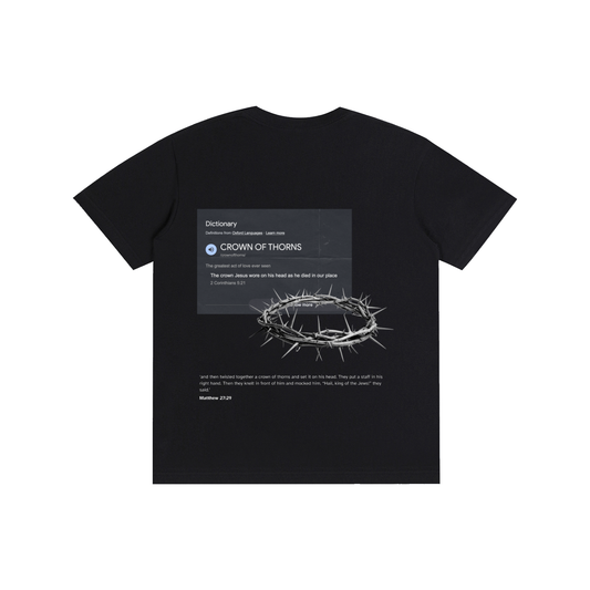 'I Gave Thorns He Gave Me Grace'  Black Unisex Tee