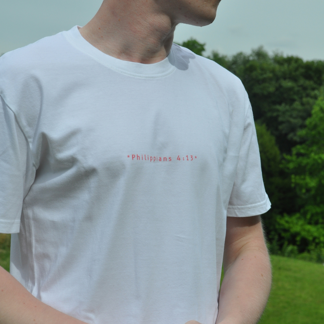 'I Can't. Jesus Can. ' White Unisex T-shirt