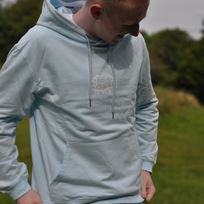 'Leave it in God's hands' Light Blue Unisex Hoodie
