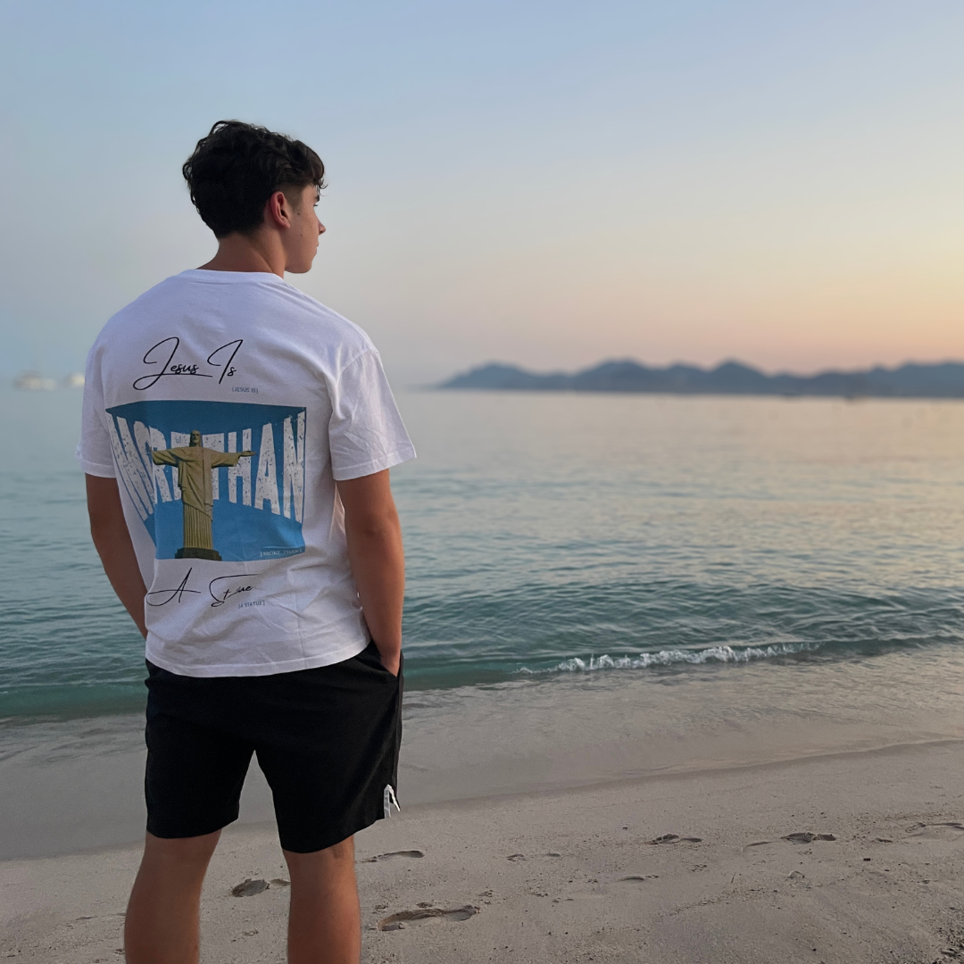 'Jesus Is More Than A Statue' White Unisex T-shirt