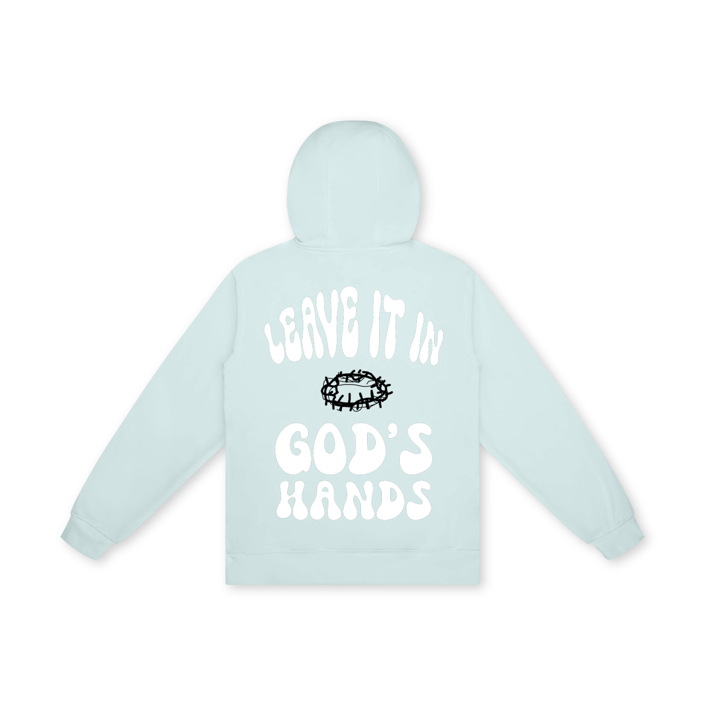 'Leave it in God's hands' Light Blue Unisex Hoodie
