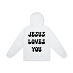 'Jesus Loves you' White Unisex Hoodie