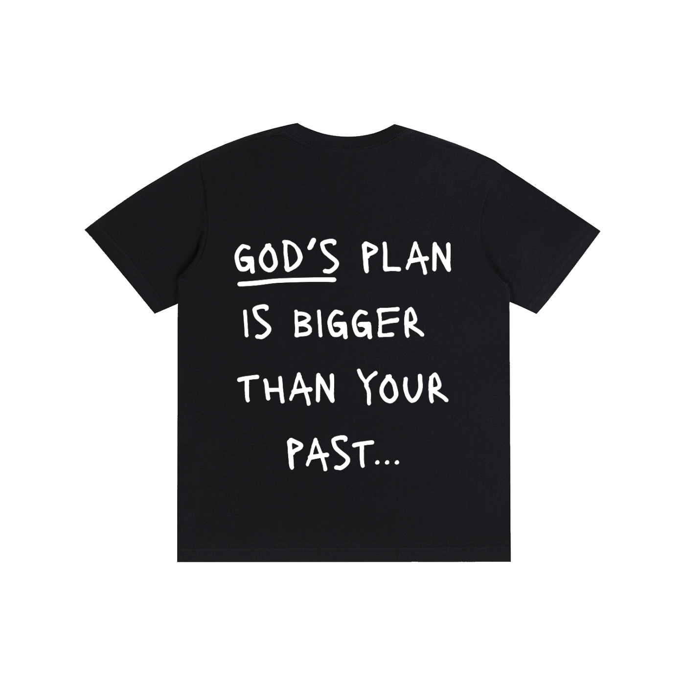 'God's Plan > Your past Black Unisex Tee